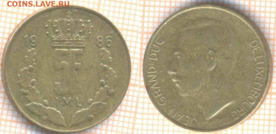 Люксембург 5 франков 1986 г., до 19.02.2020 г. 22.00 по Моск - Люксембург 5 франков 1986 91