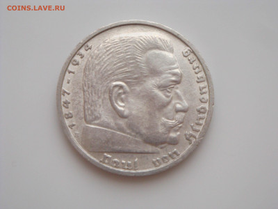 Третий Рейх, 5 Марок 1939 "B", Гинденбург свастика, до 15.02 - 158418221 (1)