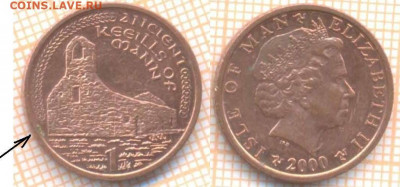 Мэн 1 пенни 2000 г., до 19.02.2020 г. 22.00 по Москве - Мэн 1 пенни 2000 95