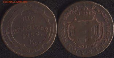 Бургау 1 крейцер 1794 до 22:00мск 16.02.20 - Бургау крейцер 1794