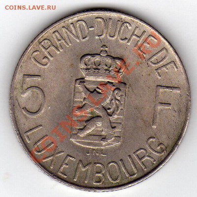 ЛЮКСЕМБУРГ 5 ФРАНКОВ 1962 ДО 22.08.11 В 22.00МСК (239) - img030