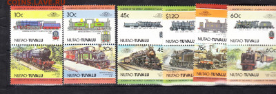 NIUTAO TUVALU 1985  паровозы 12м ** до 20 02 - 15