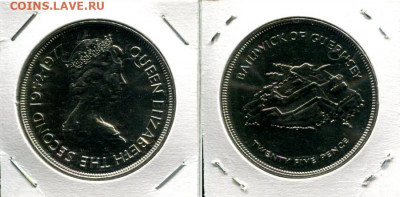 Гернси 25 пенсов 1977 остров до 18.02.20 22-00 мск - Guernsey 25p 1977 25QEII