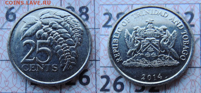 Тринидад и Тобаго 25 центов 2014 до 20.02 - Тринидад 25