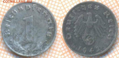Германия 1 пфенниг 1942 г., до 22.02.2020 г. 22.00 по Москве - Германия 1 пфенниг 1942 7771
