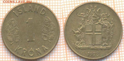 Исландия 1 крона 1973 г., до 22.02.2020 г. 22.00 по Москве - Исландия 1 крона 1973 7683