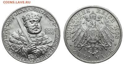 Саксен Веймар Эйзенах. 2 марки 1908 г. Универ. До 19.02.20. - Р166.JPG