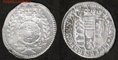 Крейцеры и альбусы Германии 17 века (7 штук) оценка - 2 крейцера 1667 Ханау-Лихтенберг2