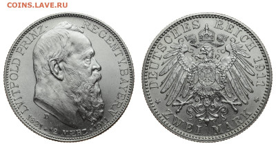 Бавария. 2 марки 1911 г. Регент. До 19.02.20. - Р205.JPG