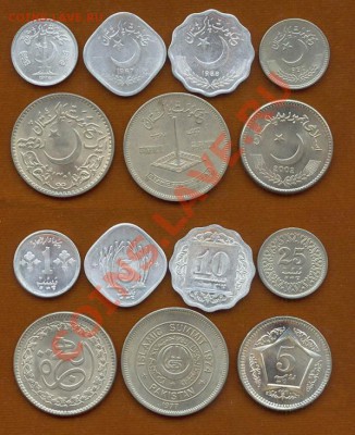 Комплекты стран АЗИИ и не только! UNC - Pakistan 7 coins set