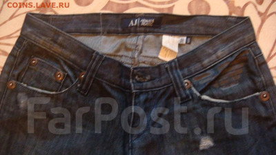 БЛИЦ Джинсы Armani Италия с кожаными вставками до архива - 1457164039863_default