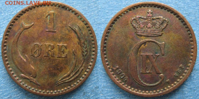 Дания 1 эре 1904     до 22-02-20 в 22:00 - Дания 1 эре 1904    187-ак6-4039