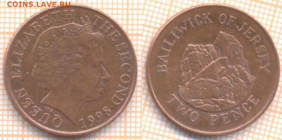 Джерси 2 пенса 1998 г., до 24.02.2020 г. 22.00 по Москве - Джерси 2 пенса 1998 7739