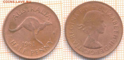 Австралия полпенни 1961 г., до 24.02.2020 г. 22.00 по Москв - Австралия полпенни 1961 7743