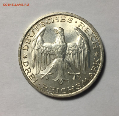 Веймарская республика 3 марки 1927 г. Марбург - 1F24887D-A878-4AB0-9ED2-185C0A05DF98