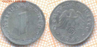 Германия 1 пфенниг 1943 г., до 25.02.2020 г. 22.00 по Москв - Германия 1 пфенниг 1943  7776