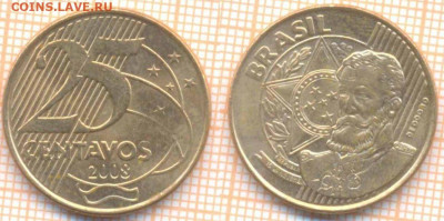 Бразилия 25 сентаво 2008 г., до  27.02.2020 г. 22.00 по Моск - Бразилия 25 сентаво 2008 7833