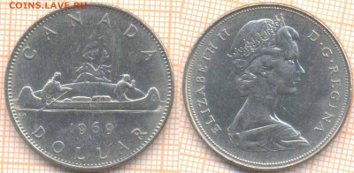 Канада 1 доллар 1969 г., до 28.02.2020 г. 22.00 по Москве - Канада 1 доллар 1969 7854