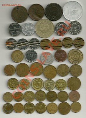 "47 жетонов,разные страны,от 1811 г" до 26.08.2011 22:00 МСК - жетоны1 001