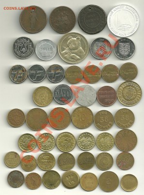 "47 жетонов,разные страны,от 1811 г" до 26.08.2011 22:00 МСК - жетоны2 001
