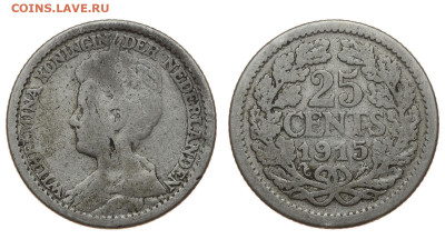 Нидерланды. 25 центов 1915 г. До 26.02.20. - DSH_7381.JPG