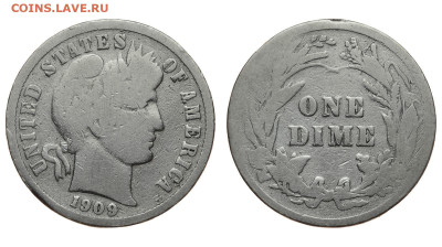 США. 10 центов 1909 г. Барбер. До 26.02.20. - DSH_7385.JPG