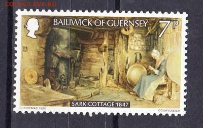 GUERNSEY 1980 живопись  1м 7п до 28 02 - 100