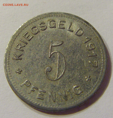 Нотгельд 5 пфеннигов 1917 Меттманн №1 01.03.2020 22:00 МСК - CIMG9404.JPG