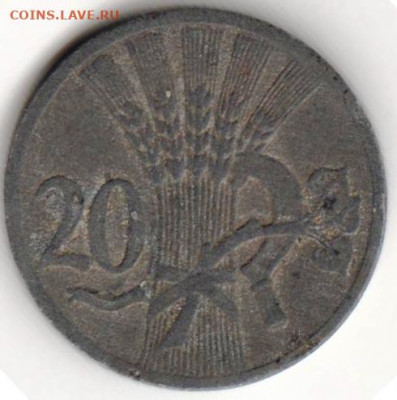 Богемия и Моравия 20 геллеров 1941 г. до 24.00 02.03.20 г. - 077