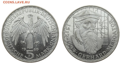 ФРГ. 5 марок 1969 г. Меркатор. До 26.02.20. - DSH_7169.JPG