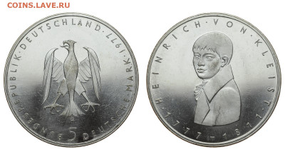 ФРГ. 5 марок 1977 г. Клейст. До 26.02.20. - DSH_7171.JPG