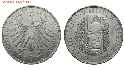ФРГ. 5 марок 1966 г. Лейбниц. До 26.02.20. - DSH_7183.JPG