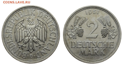 Германия. 2 марки 1951 г. D. До 26.02.20. - DSH_7137.JPG