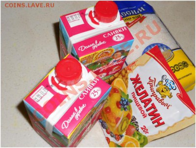 Для приготовления потребуются сливки 25% , сахар и желатин. - 1