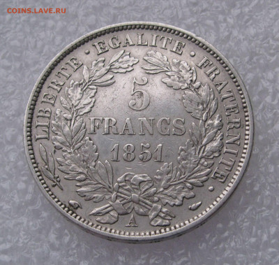 Франция. Вторая Республика. 5 ФРАНКОВ 1851 года. - 5фр 1851 (2).JPG