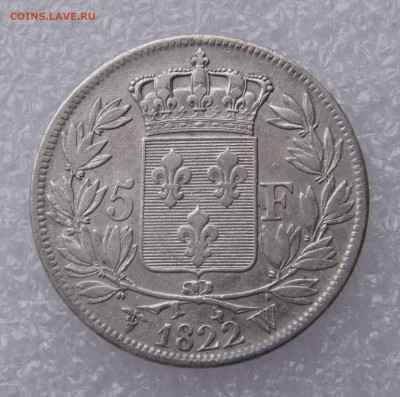 Франция. Людовик XVIII. 5 ФРАНКОВ 1822 года. - 5фран1822 (4).JPG