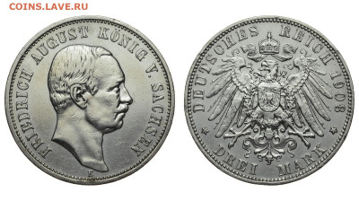 Саксония. 3 марки 1908 г. Фридрих. До 26.02.20. - DSH_7107.JPG