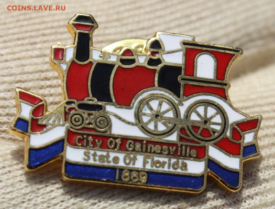 Тяжелый значок "City of Gainesville State of Florida 1869" - IMG_2829.JPG