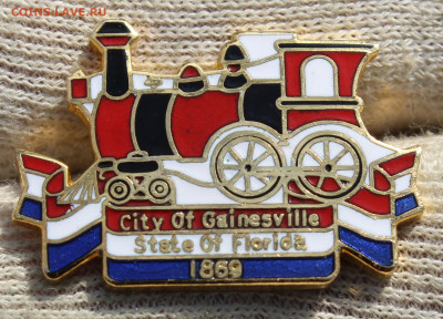 Тяжелый значок "City of Gainesville State of Florida 1869" - IMG_2835.JPG
