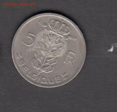 Бельгия 1969 5 франков до 01 03 - 75а