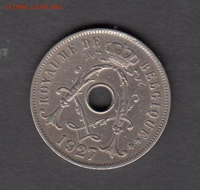 Бельгия 1927 25 сантимов до 01 03 - 76а