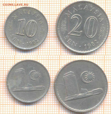 Малайзия 10,20 сен 1982 г., до 03.03.2020 г. 22.00 по Москве - Малайзия 2 мон 1982 7919
