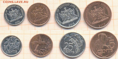 Тринидад и Тобаго 4 монеты, до 03.03.2020 г. 22.00 по Москве - Тринидад 4 монеты 7927