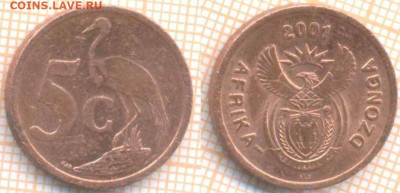 ЮАР 5 центов 2001 г., до 04.03.2020 г. 22.00 по Москве - ЮАР 5 центов 2001 7962