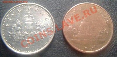50 бат тайланд,5 pence 2001год до 23.08.11 21:00 - 210820111867
