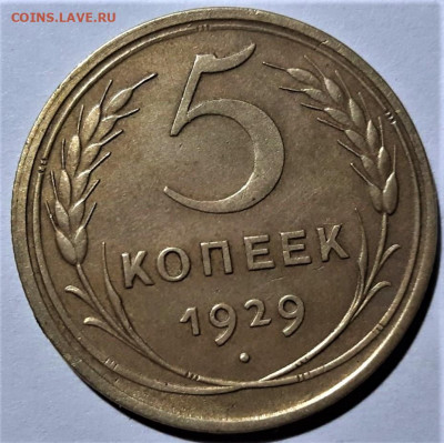 5 копеек 1929 года. Красивая. До 02.03.20 в 22.00 по МСК - 1