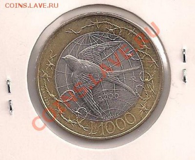 Сан Марино 1000 лир 2000 Свобода БИМЕТАЛЛ до 27.08.11 - 1000