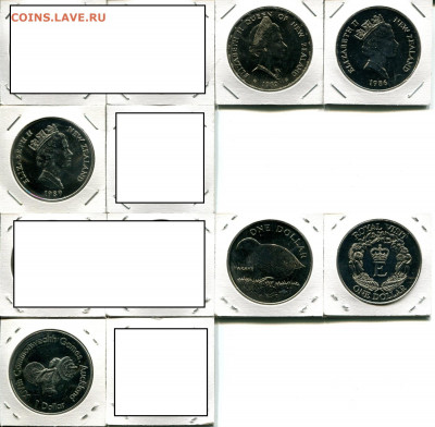 Н.Зеландия 1$ разные по ФИКСу до 03.03.20 22-00 мск - NZ 1$ 1970-90 dif4