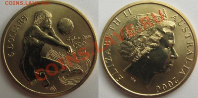Австралия 5 долларов 2000 Сидней - Волейбол до 25.08 - 5 долларов 2000 (волейбол).JPG