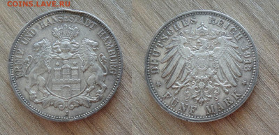 Гамбург 5 марок 1913 до 3.03 - 2400